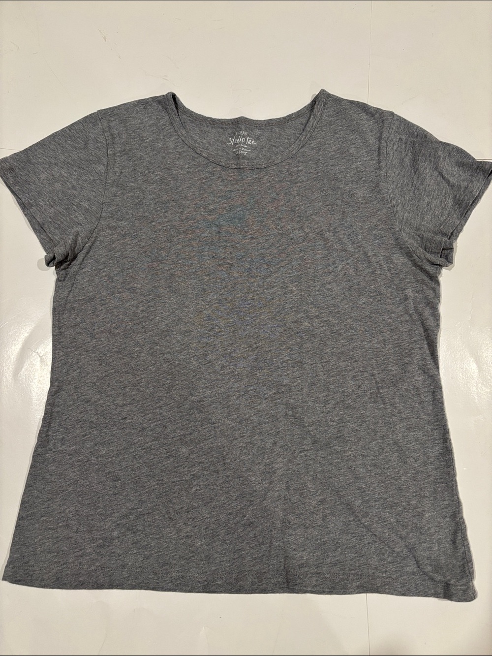 J.Crew women’s gray studio tee 100% cotton size XL